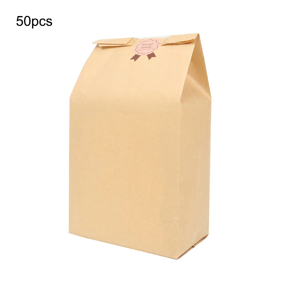 50 шт крафт-бумага для хлеба, прозрачная упаковка для масла, для тостов, для окон, для выпечки, на вынос, пищевая посылка, мешок для торта