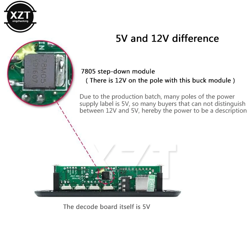 Горячая DC 5 в 12 В блок питания Micro USB TF Радио MP3 декодер аудио доска для автомобиля дистанционного музыкального динамика