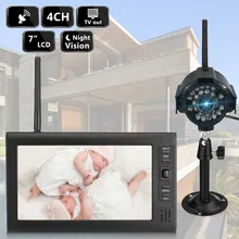 Беспроводной CCTV Камера комплект домашней безопасности видеонаблюдение Системы 7 дюймов ЖК-дисплей Видеоняни и радионяни видеорегистратор обнаружения движения UK Стандартный штепсельной вилки