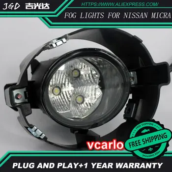 

2PCS / Pair LED Fog Light For Nissan Micra 2010-ON High Power LED Fog Lamp Auto DRL Lighting Led Headlamp