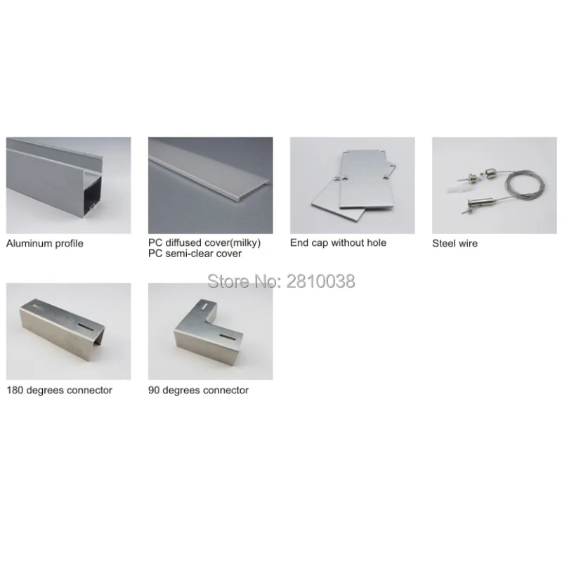 Conjuntos de 10x1 Perfil de Alumínio Leve e Super Canal para a para a Suspensão Lâmpadas de Pendente M e lot Linear Luz Tira Conduzida Profundo u Suspensão ou 3 Luzes LED p/ bar