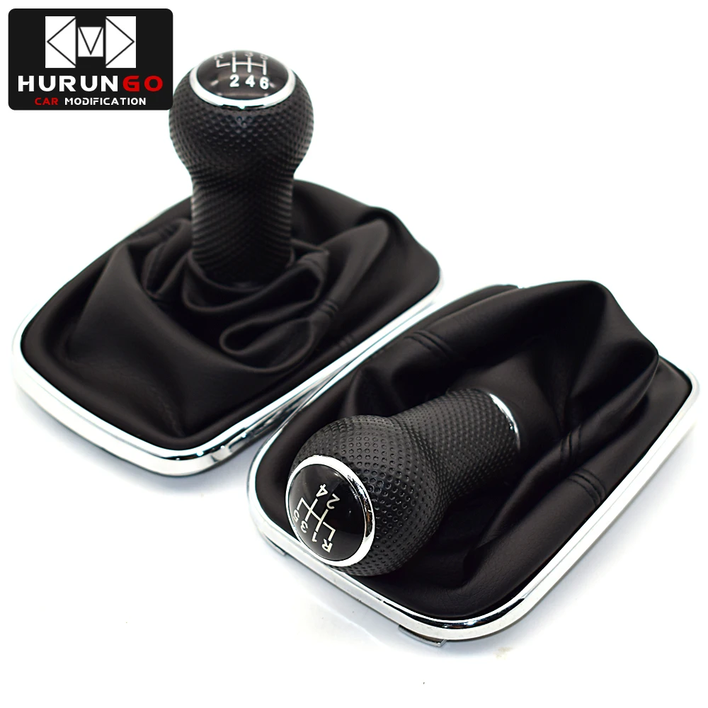 

12mm 5 / 6 Speed Car Gear Shift Knob Lever Shifter Gaitor Boot For Volkswagen VW 1999-2004 Golf 4 IV MK4 GTI R32 Bora Jetta MT