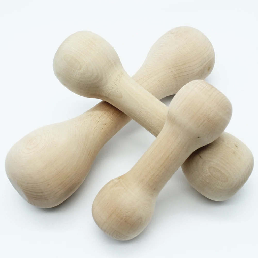 Pet Toy Dog Chew Toy Solid Wood Dumbbell Dog Training Tool Wooden