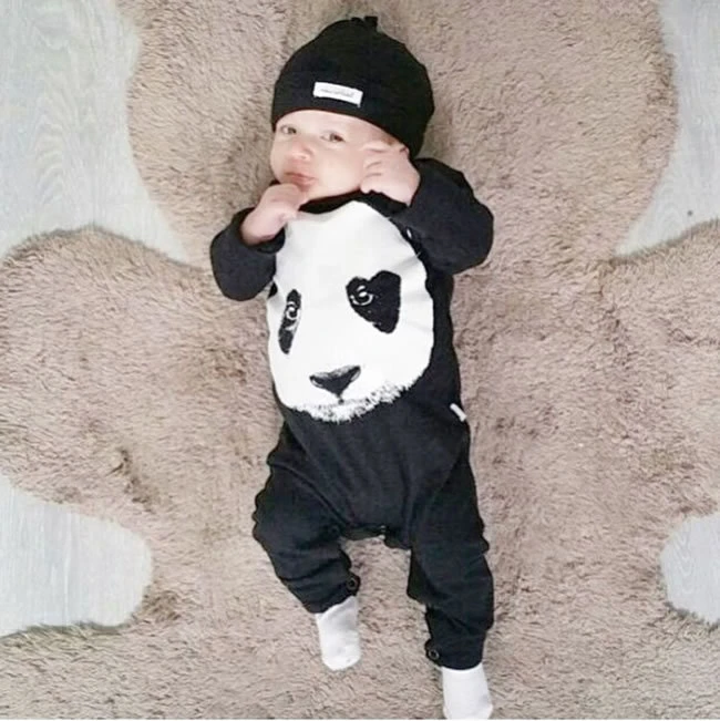新しいファッションベビーボーイ服かわいいパンダベビーロンパース新生児服長袖ジャンプスーツ幼児服 Baby Rompers Newborn Newborn Clothes Long Sleevespanda Baby Romper Aliexpress