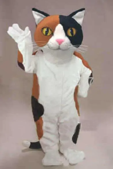Calico Cat Mascot Costume Cartoon Character Adult Size Theme Carnival