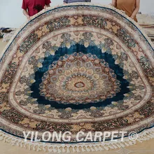Yilong 9,2 'x9. 2' Античная турецкий ковер круглый изысканный ковер ручной работы круглый коврик(1735