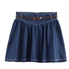 Новинка летние джинсовые юбки модные женские большие размеры синяя плиссированная юбка Европейский Стиль винтажные высококачественные повседневные юбки XS-5XL