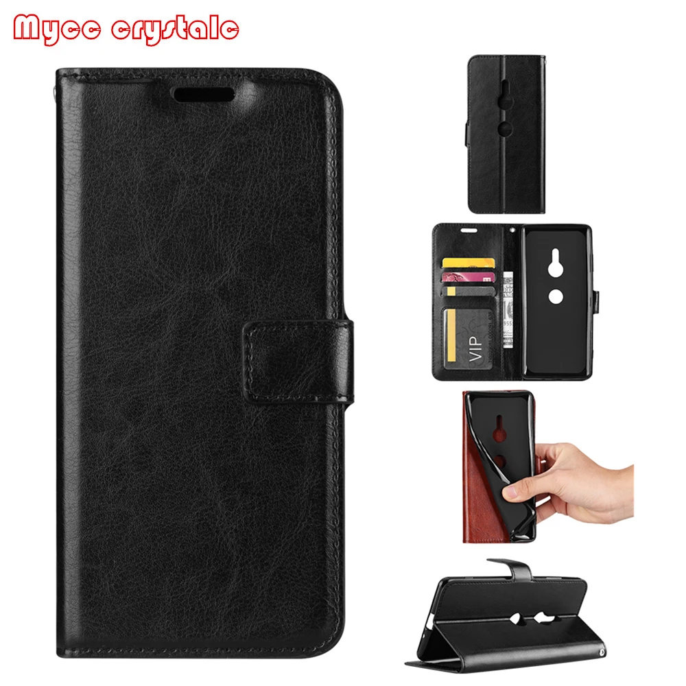 For Sony Xperia XZ3 Case 6.0 inch Luxury Wallet Leather Back Cover Phone Bags XZ 3 Flip PU | Мобильные телефоны и