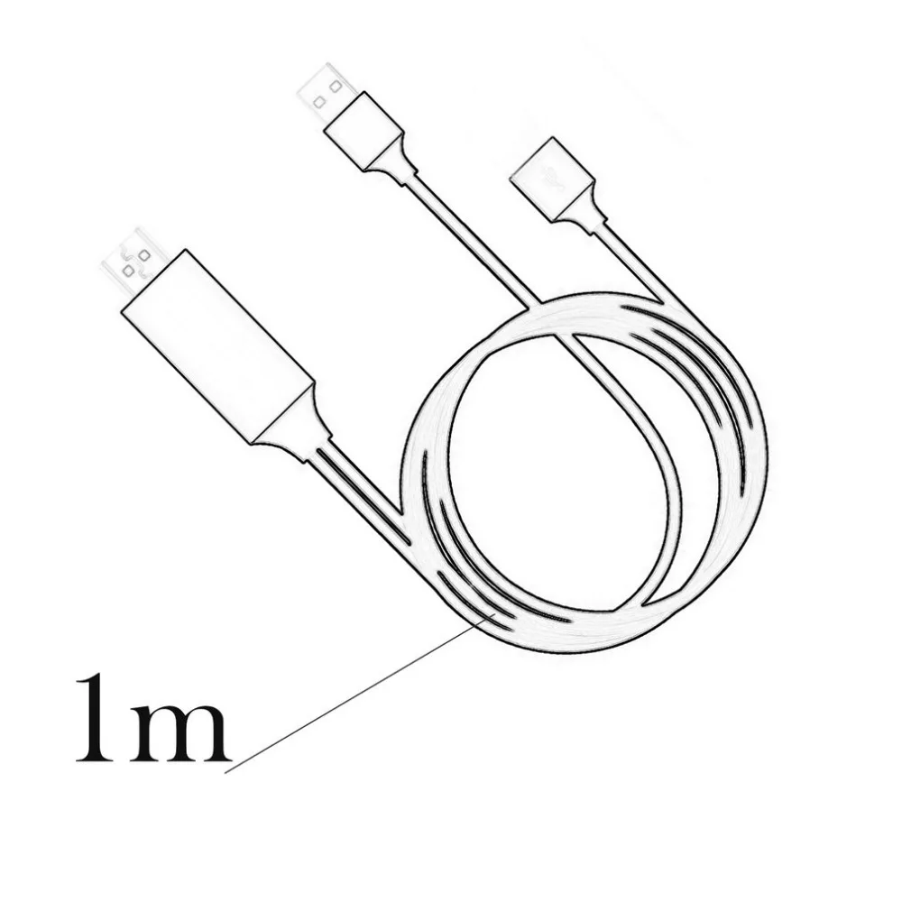 Micro USB для кабеля HDMI адаптер HD ТВ для HDMI кабель для samsung Galaxy S6/скругленным краем для iPhone 6 Note 5/Note 4/3 S5
