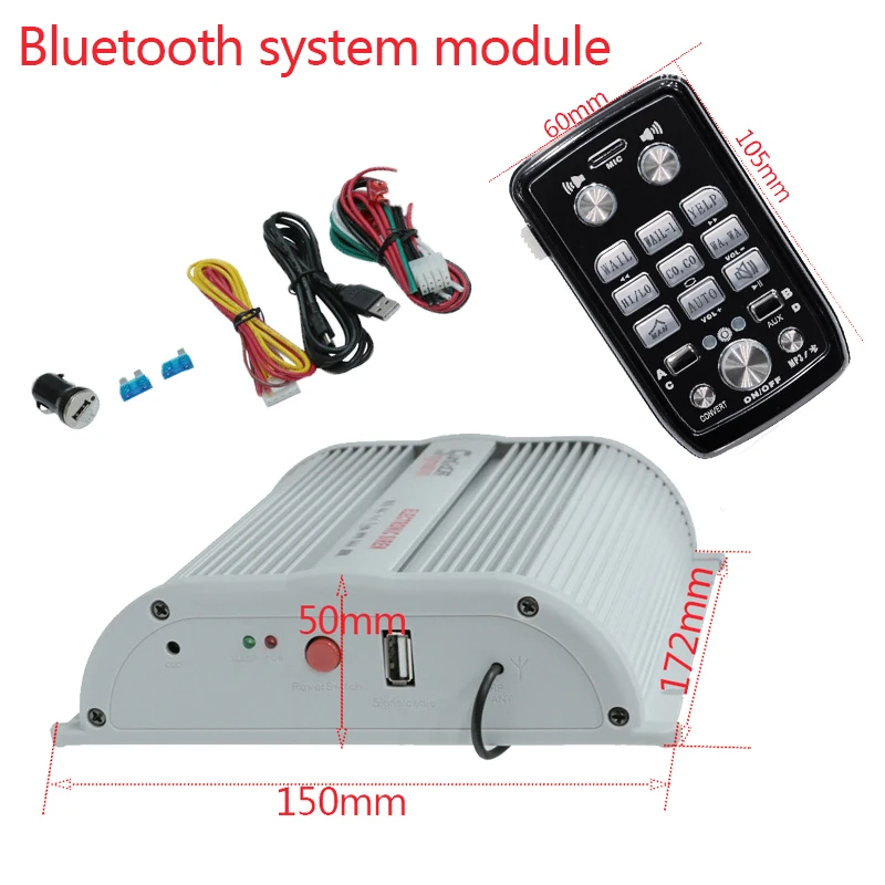 Top Buy 7Dvzr LARATH 12 V 8 suono forte horn siren nero per il camion dell'automobile altoparlante allarme di avvertimento Police Fire Corno ASE/CJB/modulo di sistema Bluetooth