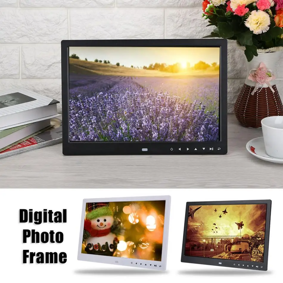 15 inch HD Touch Screen Digital Photo Frame Alarm Clock MP3 MP4 Movie
