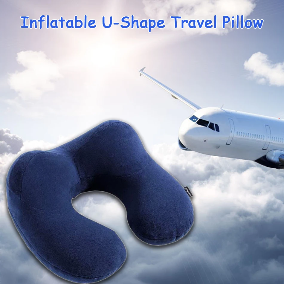 Inflatable U Shape Travel Pillow for Airplane Inflatable Neck Pillow