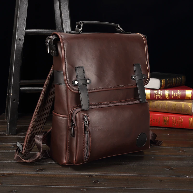 Винтажный Модный дизайн женский кожаный рюкзак Crazy Horse 14 &quotСумка для ноутбука