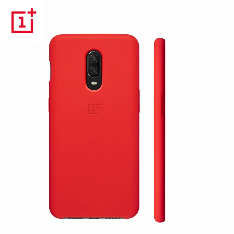 Официальный силиконовый защитный чехол для OnePlus 6 T красный Оригинальный One Plus + PC |
