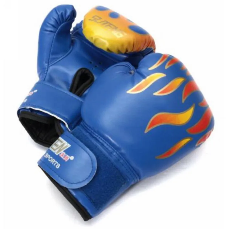 PU Leather Kids Children Flame Boxing Gloves Punch For Boy Beginner Sparring Training Mitts Gift