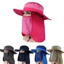 50 шт Спорт на открытом воздухе Многофункциональный Пеший Туризм козырек солнцезащитная Кепка Складная уход за кожей лица шеи крышка рыболовная бег солнце Защитная Кепка