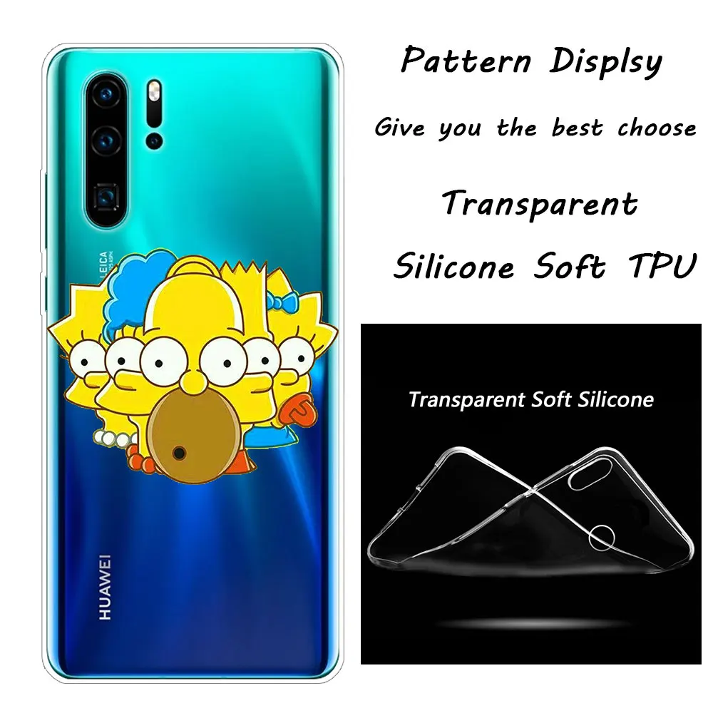 Горячий Los Simpsons Мягкий силиконовый чехол для телефона huawei P30 P20 Pro P10 P9 P8 Lite P Smart Z Plus NOVA 3 3i Модный чехол - Цвет: 007