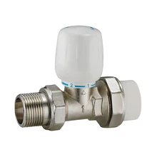 1/" 3/4" " DN15 латунь PPR термостатический клапан радиатора прямого типа ручной клапан контроля температуры система подогрева полов