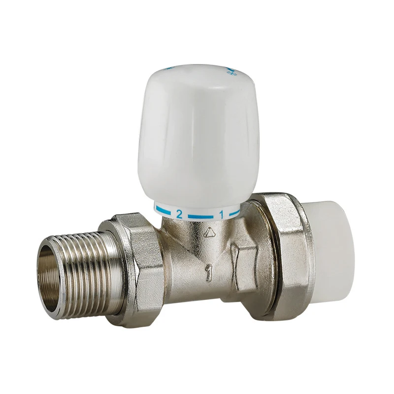 1/2" 3/4" 1" DN15 Brass PPR Thermostatic Radiator Valve Straight Type