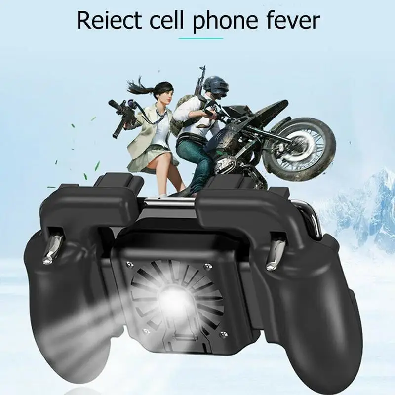  Phone Game H5 Cooler Cooling Fan Gamepad Controller Fire Hand Grip For Pubg