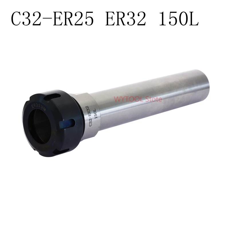 

C32-ER32-150L C32-ER25-150L Alliage Acier Collet Tige Droite Titulaire Mandrin Fraisage CNC Prolongation Tige