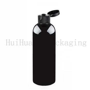 

30pc 300ml Flip Cap black bottle Essential Oil Cream Sample Packaging Container Bottles Plastic Cosmetic Empty Shower Gel Bottle