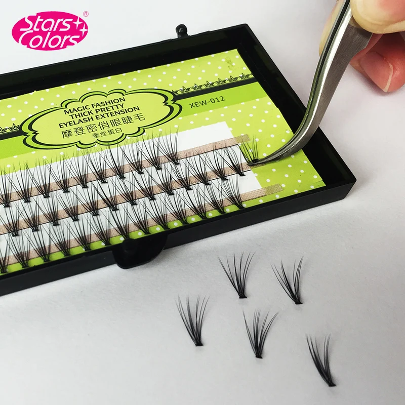 

Stars Colors 10 Roots imitation mink false eyelash Grafted hair silkrealistic Fake Eyelash plant natural soft thick