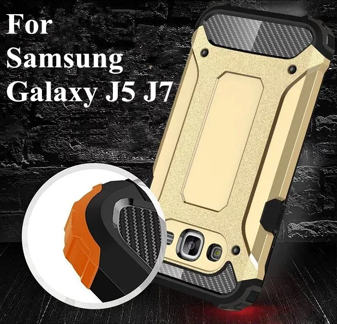Для SAMSUNG GALAXY J5 J500/J7 J700 Тяжелых Hockproof Гибридные броня Case С Двойной Слой Роскошный