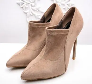 

2018 spring and autumn new women flock pointed toe high heel shoes Fashion super high thin heel shoes High heels Female shoes