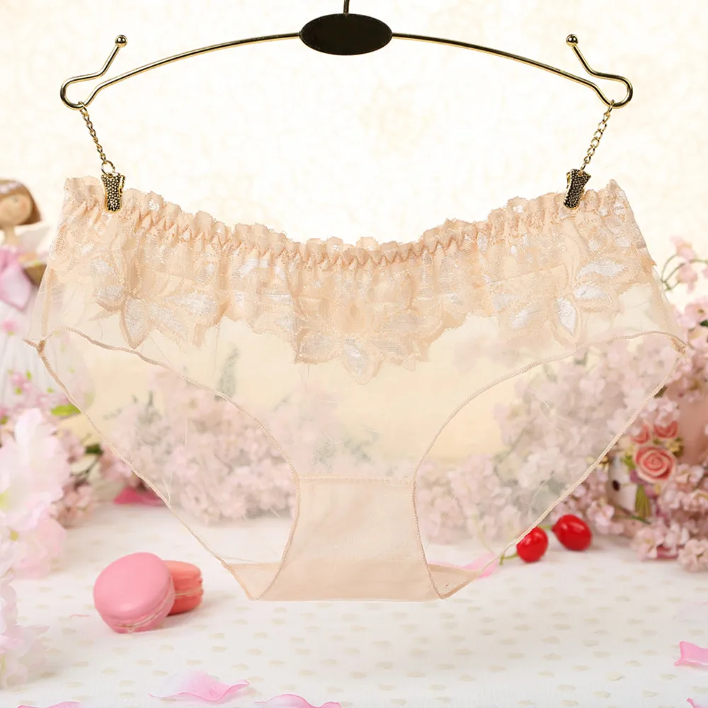 

Baoaili Modis Mujer Seamless Transparent Breathable Briefs Women Lace Sexy Fashion New Solid Panties Underwear 3L50