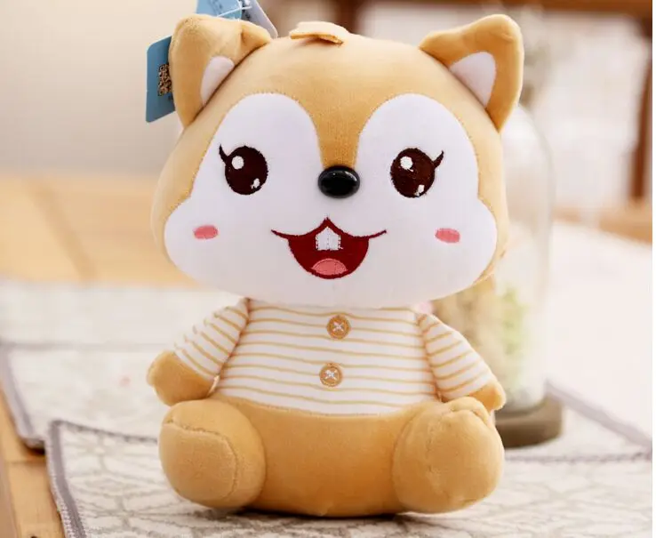 

Креативная игрушка около 24 см, милая мультяшная белка, плюшевая игрушка, очень мягкая хлопковая кукла, детская игрушка, подарок h0889