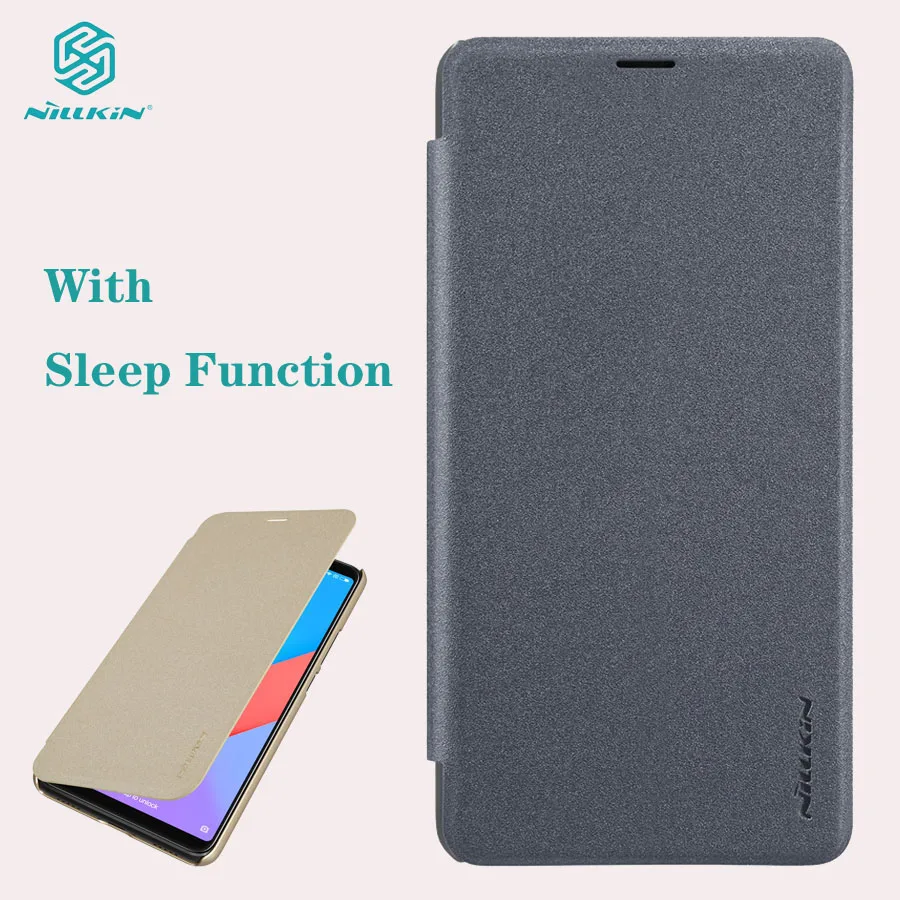 

For Xiaomi Mi Max 3 Flip Case NILLKIN Sparkle Super Thin Flip Cover PU Leather Case for Xiaomi Mi Max 3 with Sleep Function