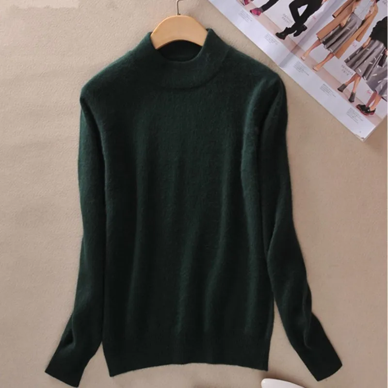 Lafarvie Hot Sale Quality Casual Autumn&Winter Cashemre Sweater Semi-high Collar Full Sleeve Women Knit Pullover 16colors S-XXXL Lafarvie Hot Sale Quality Casual Autumn&Winter Cashemre Sweater Semi-high Collar Full Sleeve Women Knit Pullover 16colors S-XXXL