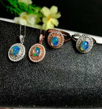 

shilovem 925 sterling silver Natural opal Rings open pendants fine Jewelry women trendy wedding gift open wholesale yhtz0507ago