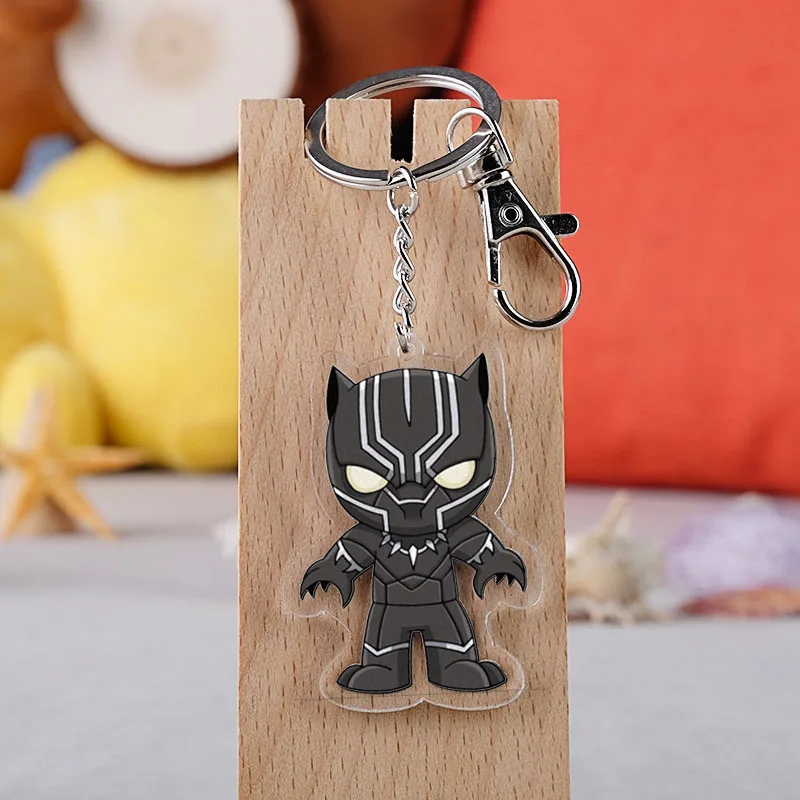 Мстители Капитан Америка танос Железный человек Тор черная Widow Hawkeye Халк пантера акриловый брелок прозрачный кулон брелок