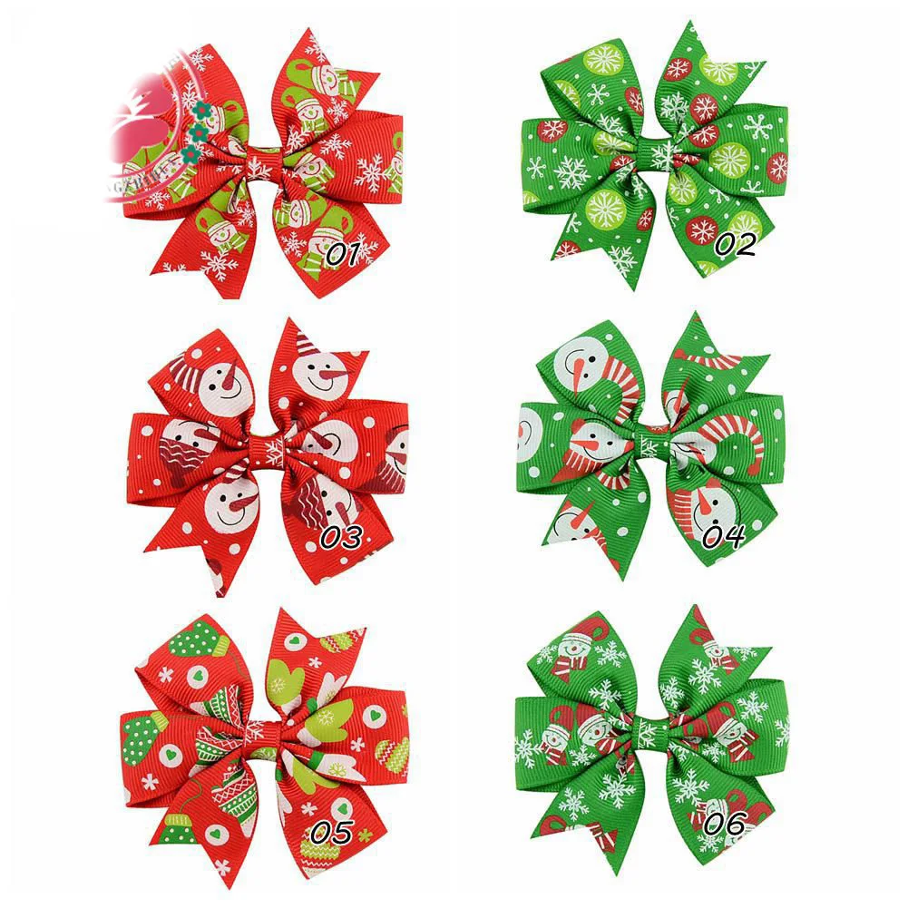 Baby Christmas Headband Bow Feather Snow Flower Girls HairBand Hair Accessories