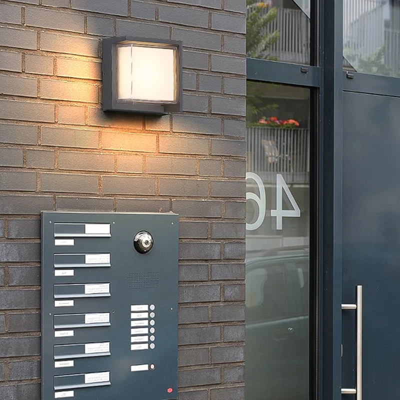 Lâmpadas de Parede ao ar Livre à Prova Água de Alumínio Conduzida da Parede Iluminação da Decoração Luz da Varanda Exterior Jardim Parque Parede Arandela Ip65 10w d' Luz 2 Luminárias de parede externas