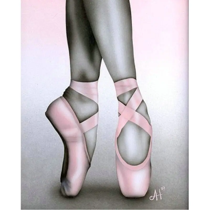 ballet shoes painting