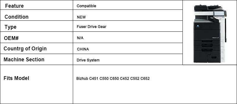 Fuser Drive Gear