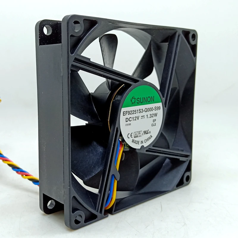 

New Sunon EF92251S3-Q000-S99 92mm 9225 12V 1.32W silent fan computer case PWM temperature control fan