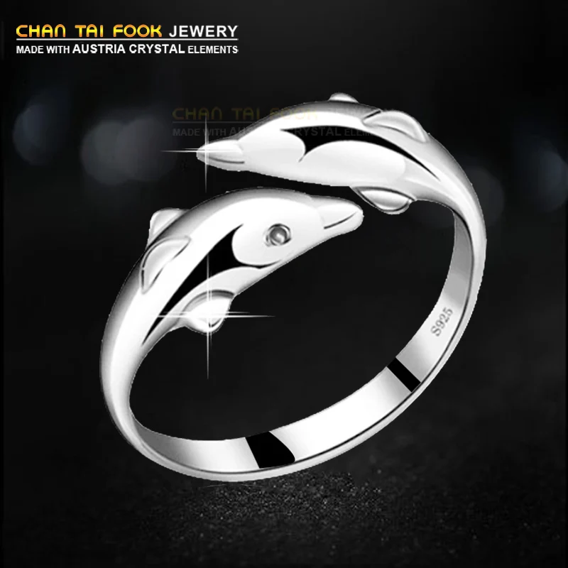 

IREACESS New hot sale Fashion cute dolphin Silver Ring fine jewelry for women birthday present