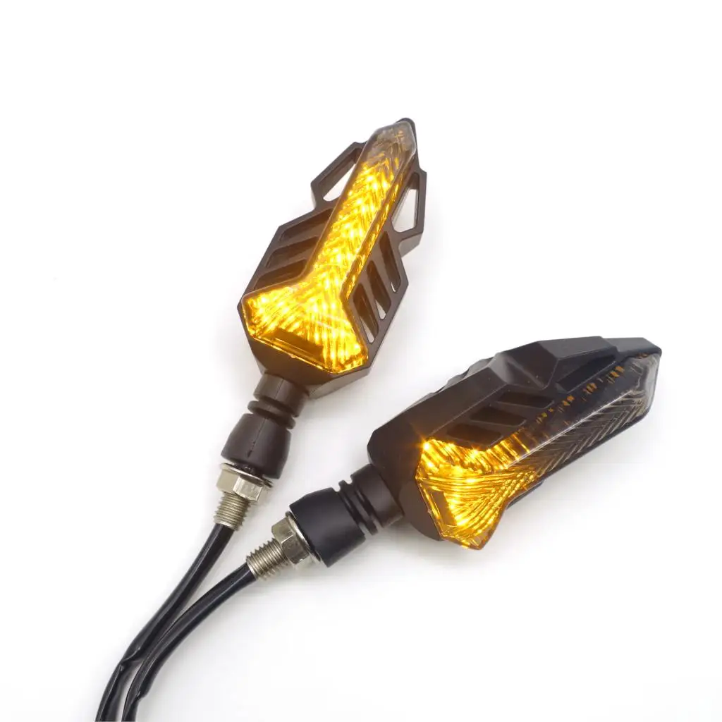 

LED Motorcycle Turn Signal Lights Amber Indicators clignotant moto FOR yamaha fz6 fjr 1300 honda steed 400 simson s51 suzuki sv