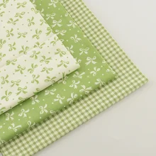 Telas de algodon para лоскутное 3 шт. 40 см x 50 см лук клетчатая хлопковую ткань для вышивания кукол Сделай Сам хлопчатобумажная ткань платье занавеска