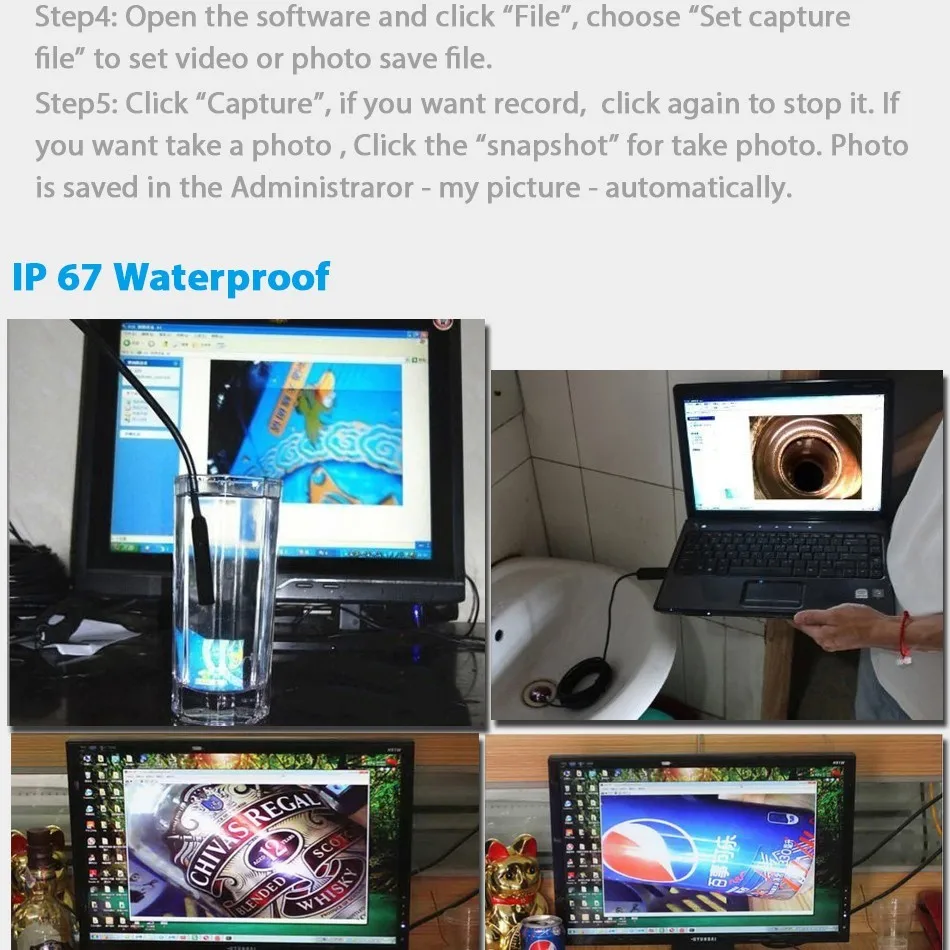 6LEDS 5.5mm 5M USB Endoscope 2-3