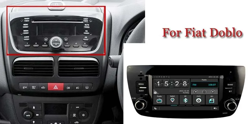 Cheap Liislee For Fiat Doblo 2016 Stereo Radio Audio CD DVD Player Bluetooth GPS MAP NAV Navigation 1080P System Original NAVI Design 2