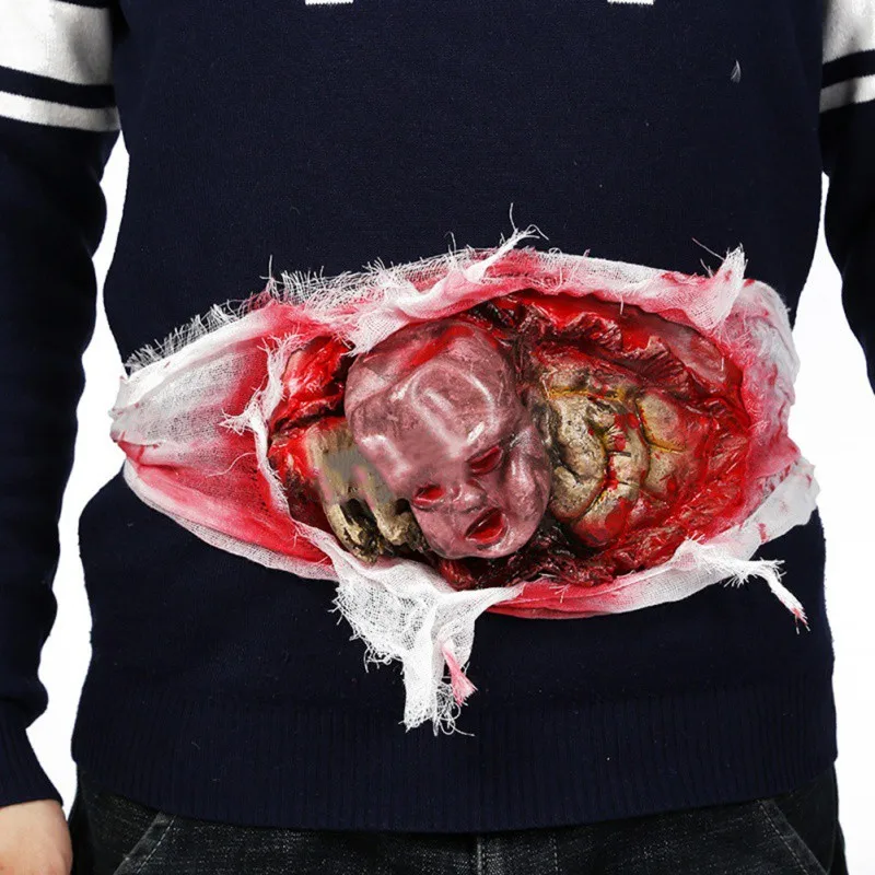 Halloween Blood Bandage for Haunted House Bar KTV Decoration Large Intestine Death Baby Waist Bandage Tricky Scary Props