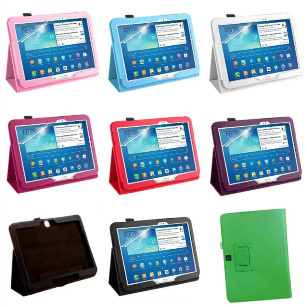 Business book PU Leather Case Cover For Samsung Galaxy Tab 3 10.1 P5200 P5210 P5220 Tablet