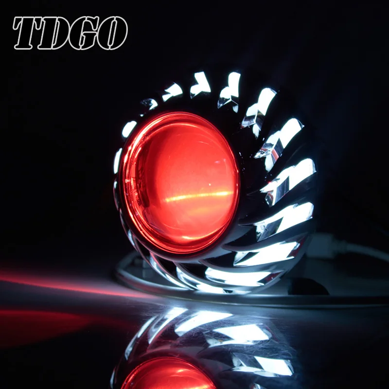 

TDGO 2PCS 12V Motorcycle Headlight 30W Headlight Driving Head Light Spot Lamp Angel Eye Devil Lamp Spotlight For Suzuki Honda