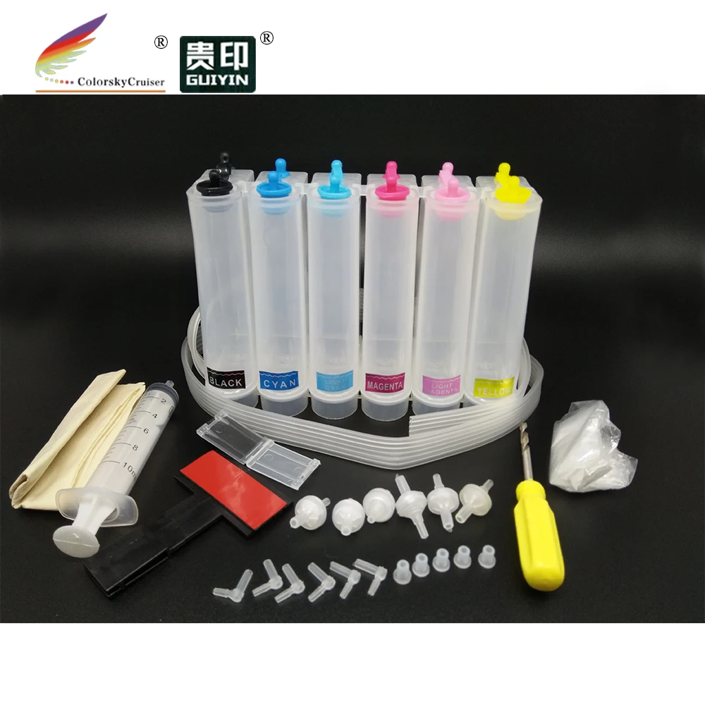 universal 6 color CISS continuous ink system kit with accessaries
