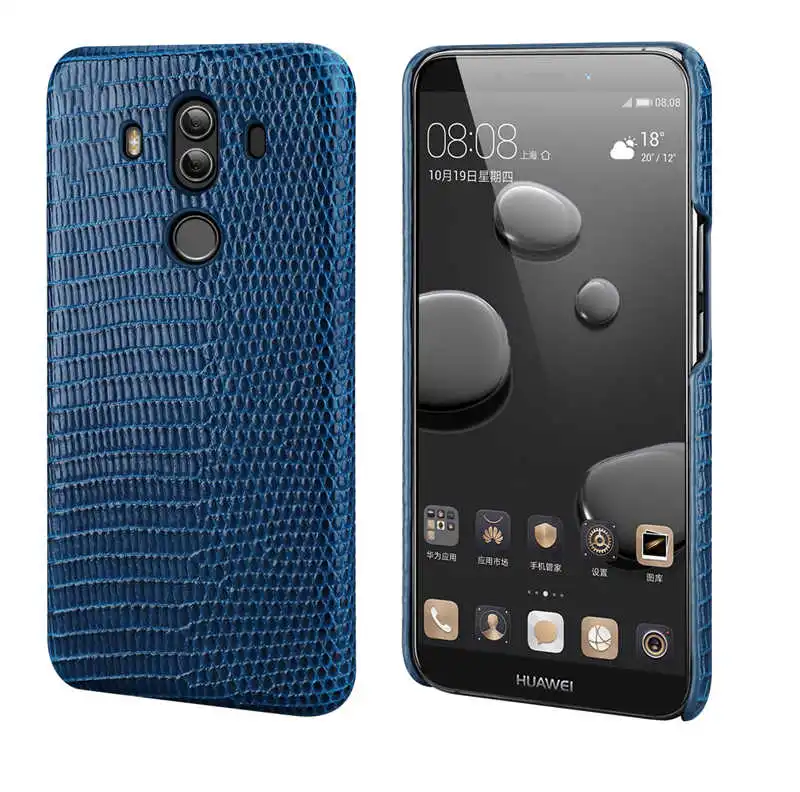 Чехол из натуральной кожи для huawei mate 10 Pro, чехол на заднюю панель, Роскошный чехол для телефона с рисунком ящерицы, чехол для huawei mate 10 10Pro mate 10, чехол